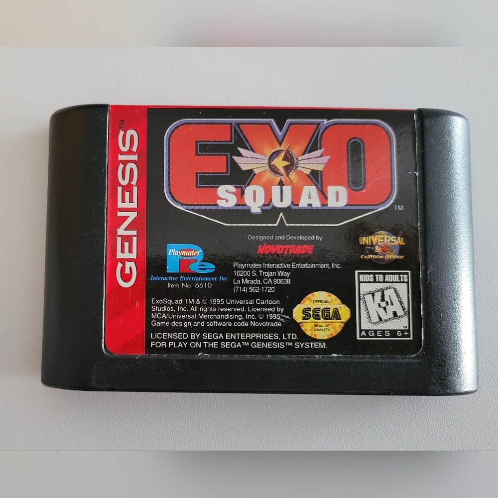 Sega Genesis EXO Squad Game Cartridge - Video Games